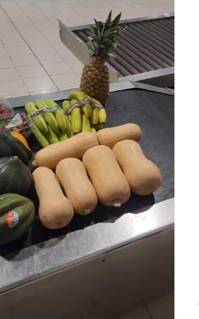 Incautan 42.16 kg de frutas, vegetales y carne en aeropuerto de Punta Cana