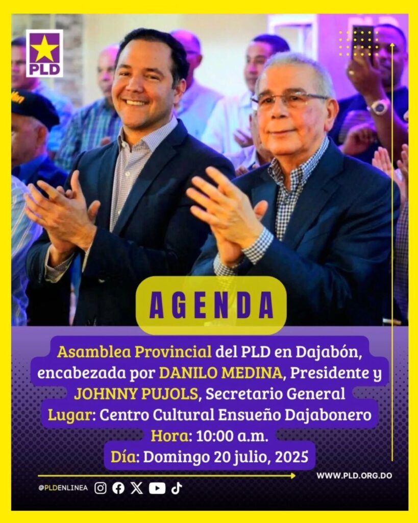Danilo Medina encabeza Asamblea Provincial del PLD en Dajabón