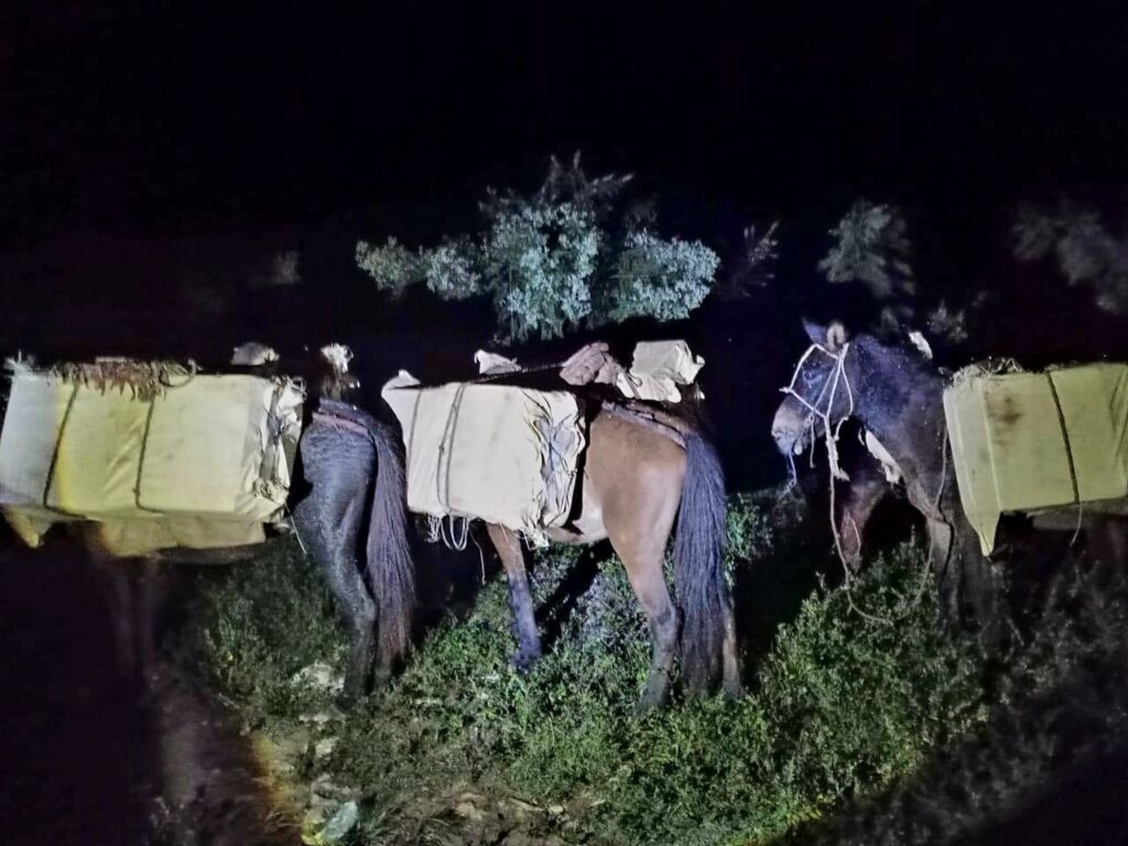 Ejército incauta 320 mil cigarrillos ilícitos en una zona montañosa de Elías Piña
