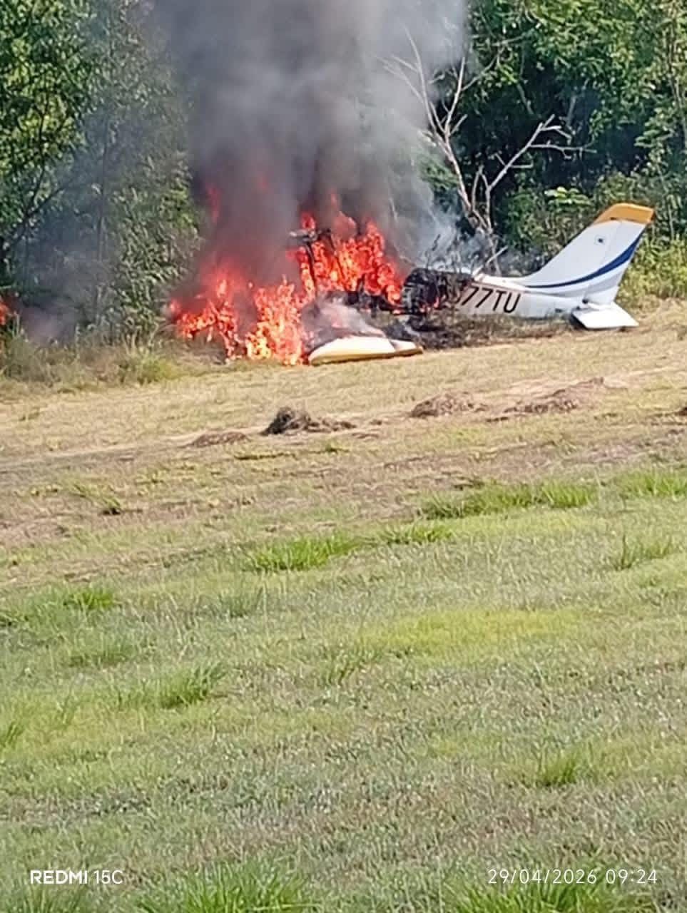 CIAA e IDAC investigan caída de avioneta en Dajabón; dos tripulantes con lesiones leves