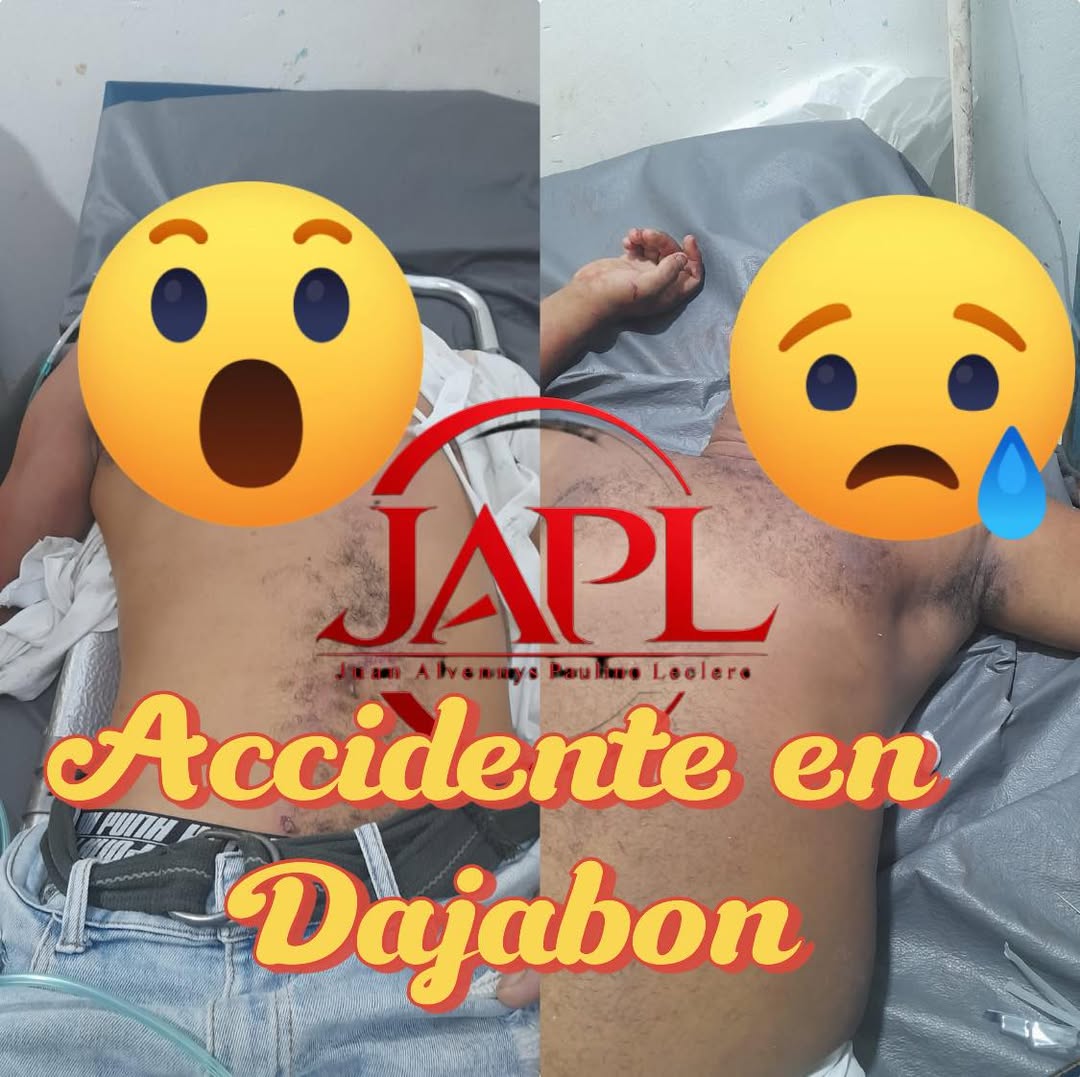 Accidente de tránsito deja joven gravemente herido en tramo carretero de Dajabón