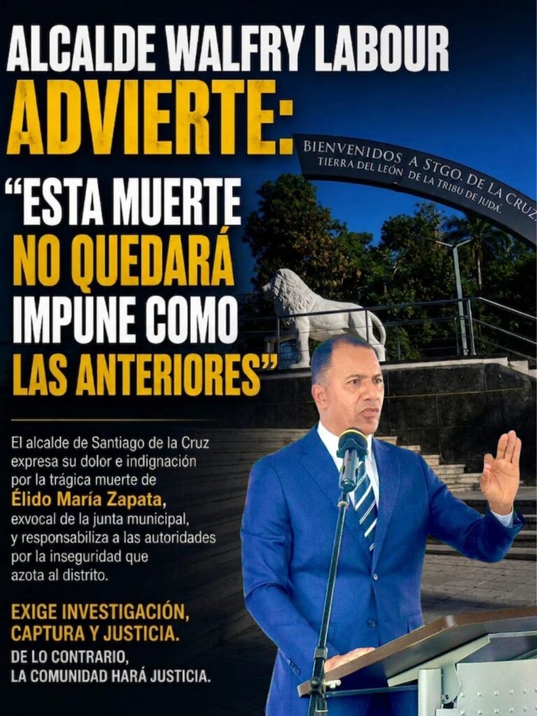 Con profundo dolor e indignación, expreso mis más sentidas condolencias a los familiares y amigos de Élido María Zapata.