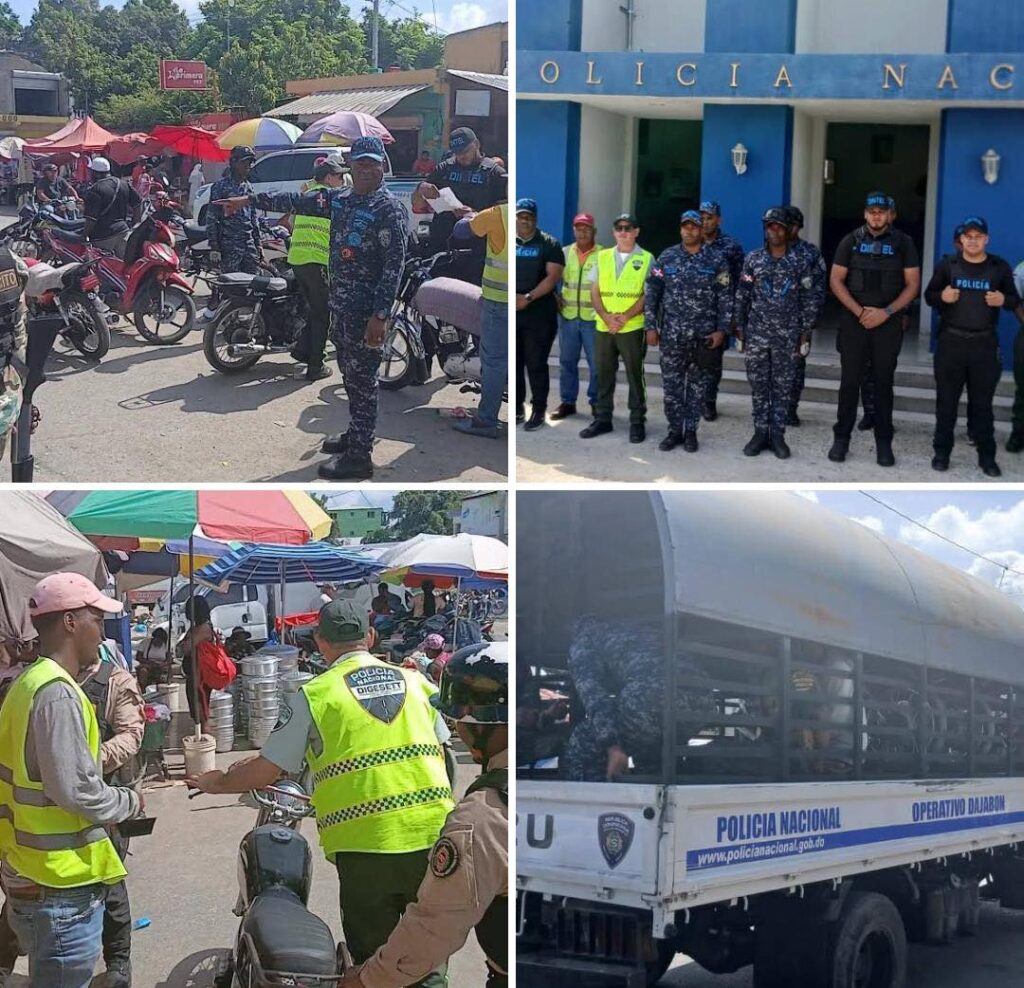 Policia Nacional y el Intrant realizan Mega operativo contra motoconchos piratas en Dajabón y regularización de paradas