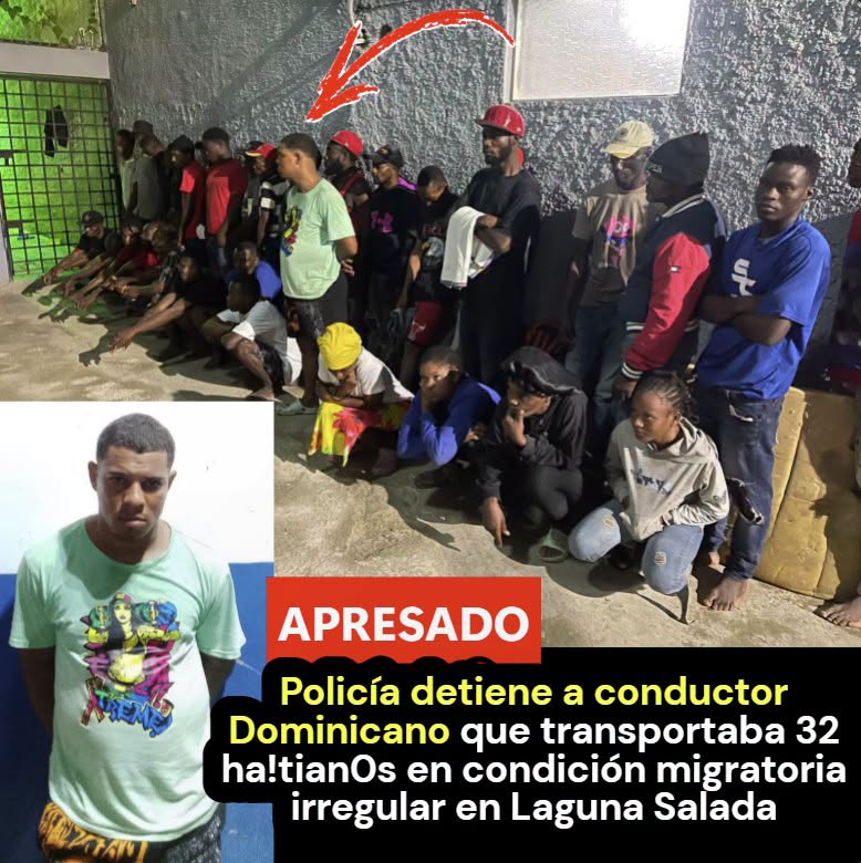 Policía detiene a conductor que transportaba 32 ha!tian0s en condición migratoria irregular en Laguna Salada