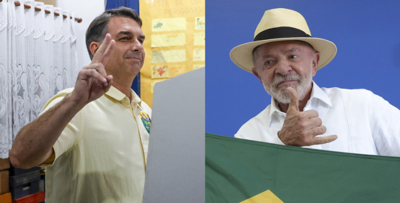 Lula y Flávio Bolsonaro disputarán la Presidencia de Brasil en segunda vuelta